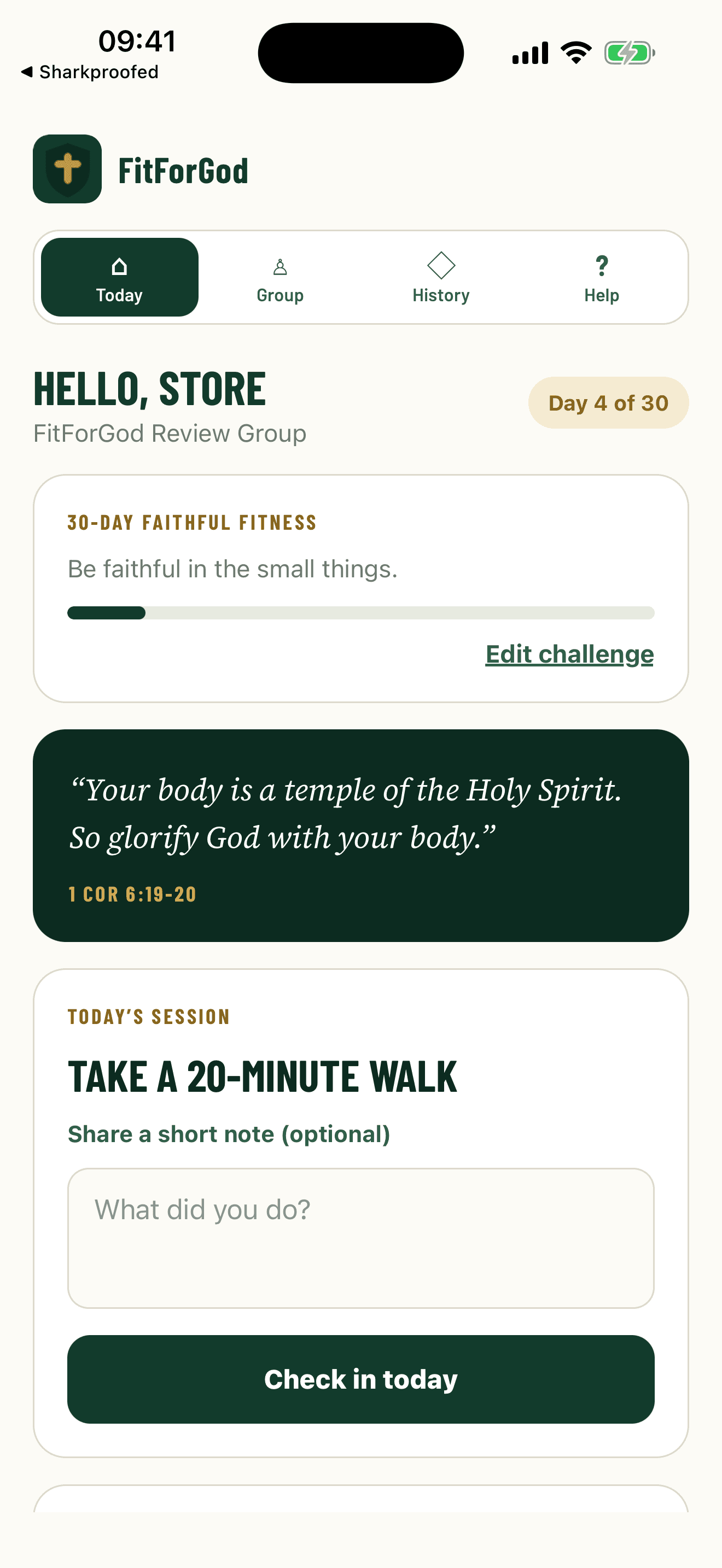 FitForGod — Today